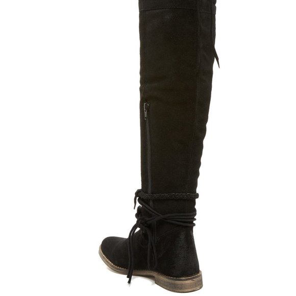 Musse & Cloud NEW Tall Boots BLACK Over-The-Knee Suede Leather NIB Womens 🎉HP🎉 - Picture 6 of 16
